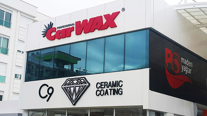 Antalya Carwax Plexi Kutu Harf Cephe Uygulamas